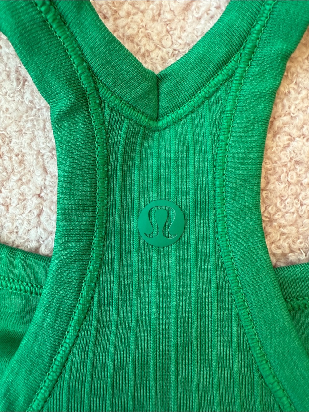 Lulemon Green Ribbed Racerback Tank Top - Picture 4 of 6